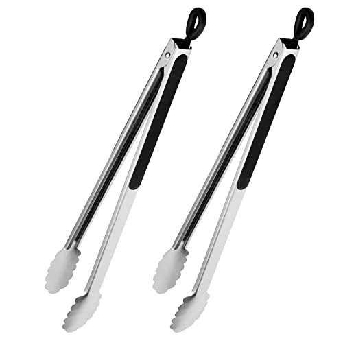 Silicone Tongs for Cooking Grilling (4 food tongs ) Heavy Duty Stainless  Steel BBQ Tongs for Grilling, Cooking Tongs, Kitchen Tongs with Silicone