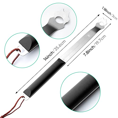 14" Long Grate Grill Scraper with Long Handle