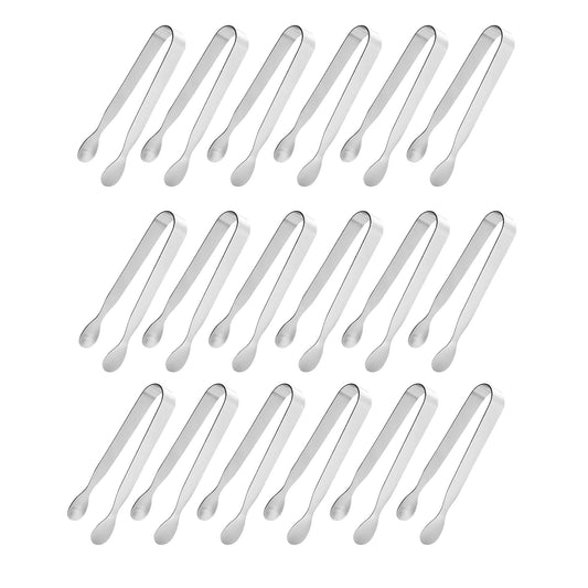 Ice Tongs Sugar Cubes Tongs - 18 Pack Stainless Steel Mini Serving Tongs Appetizers Tongs