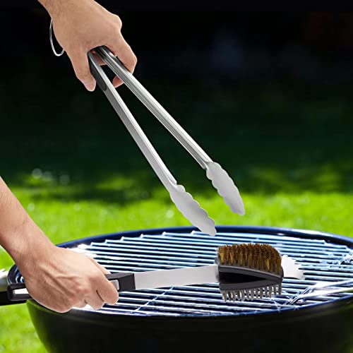 2-In-1 Grill Cleaner: 16.5" Long Double Sided Grill Cleaning Brush and Scraper